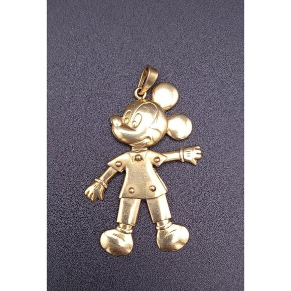 Vintage Disney 18kt Yellow Gold Fully Articulating Mickey Mouse Pendant - Picture 7 of 10
